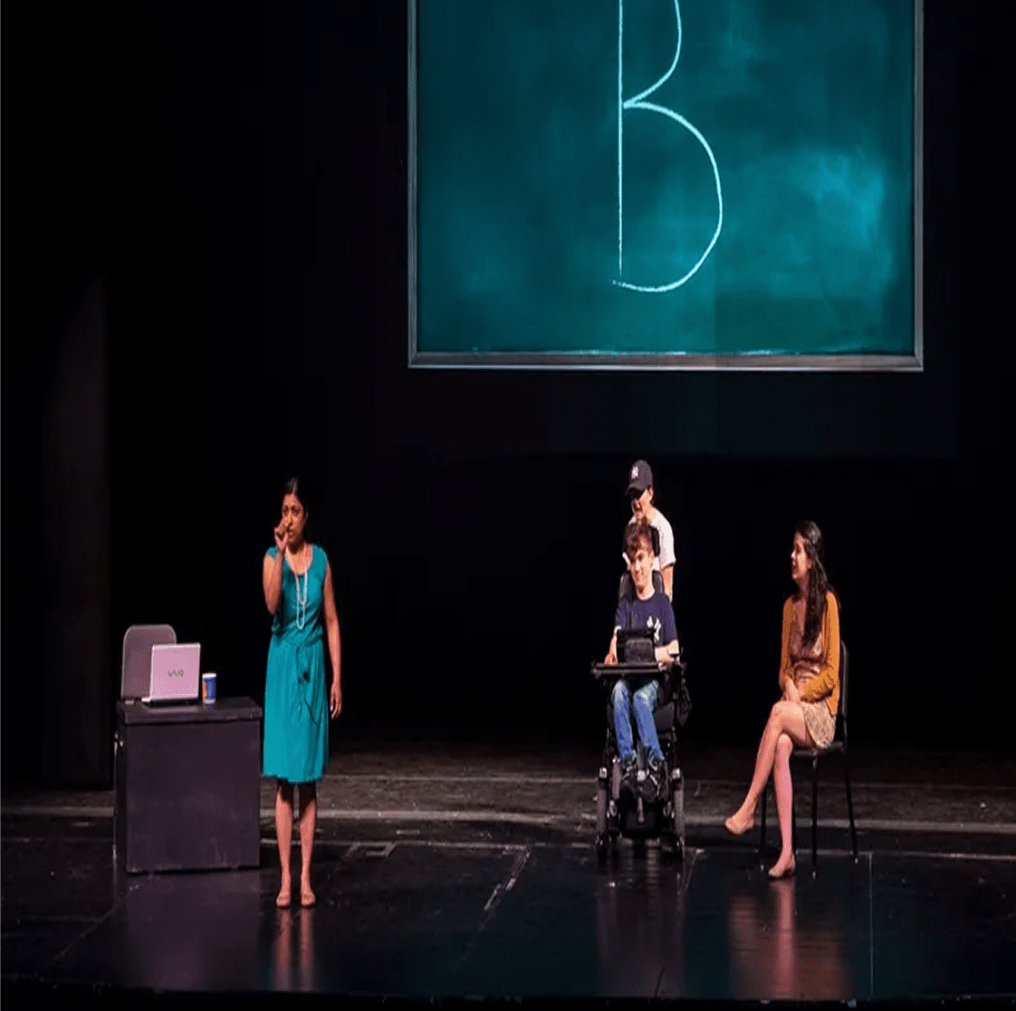 Diverse group performing on stage